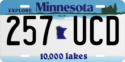 MN license plate 257UCD