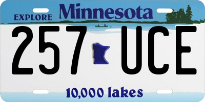 MN license plate 257UCE