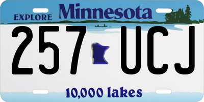 MN license plate 257UCJ