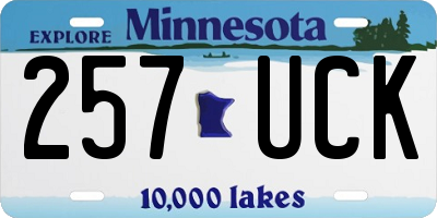 MN license plate 257UCK
