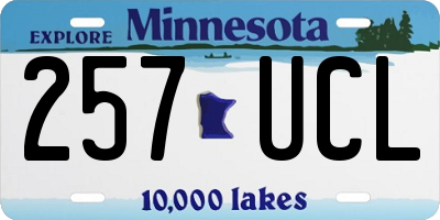 MN license plate 257UCL