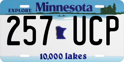 MN license plate 257UCP