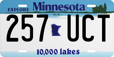 MN license plate 257UCT