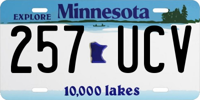 MN license plate 257UCV