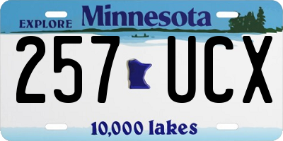 MN license plate 257UCX