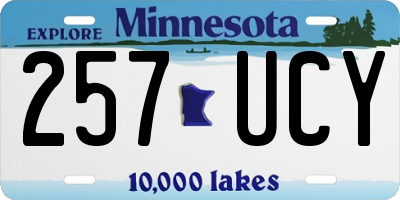 MN license plate 257UCY