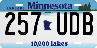 MN license plate 257UDB