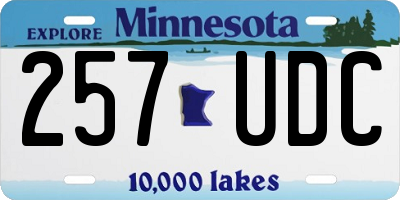 MN license plate 257UDC