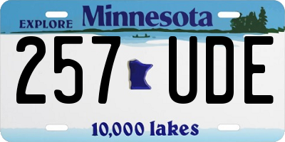 MN license plate 257UDE