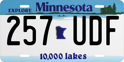 MN license plate 257UDF