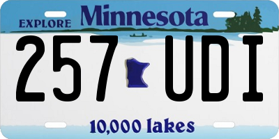 MN license plate 257UDI
