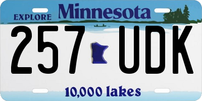 MN license plate 257UDK