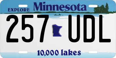 MN license plate 257UDL