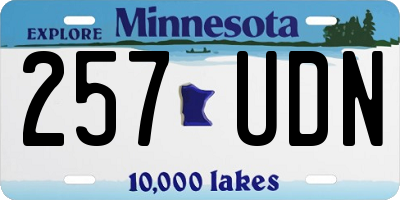 MN license plate 257UDN