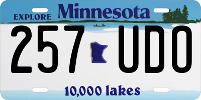 MN license plate 257UDO