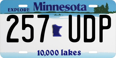 MN license plate 257UDP