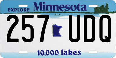 MN license plate 257UDQ