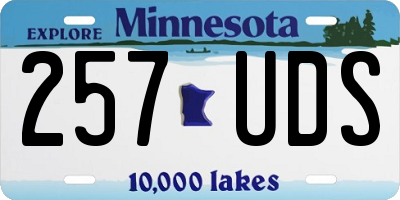 MN license plate 257UDS