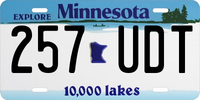 MN license plate 257UDT