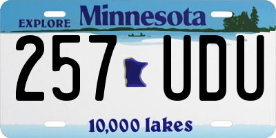 MN license plate 257UDU