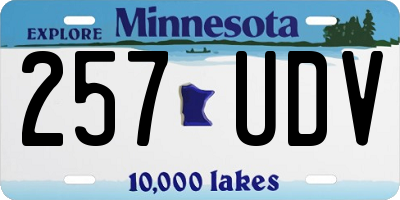 MN license plate 257UDV