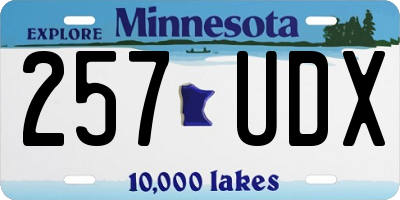 MN license plate 257UDX