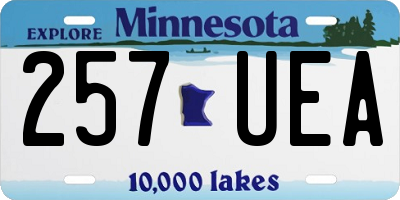 MN license plate 257UEA