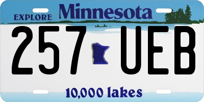 MN license plate 257UEB