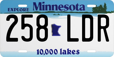 MN license plate 258LDR