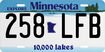 MN license plate 258LFB