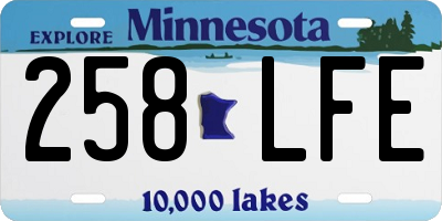 MN license plate 258LFE