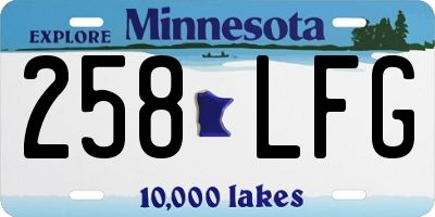 MN license plate 258LFG