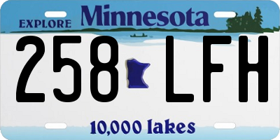 MN license plate 258LFH