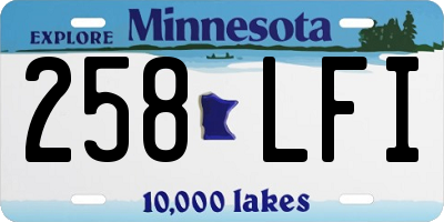 MN license plate 258LFI