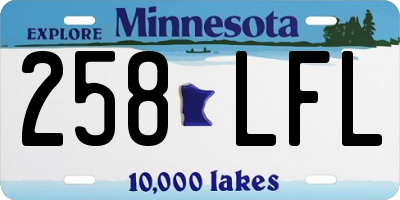 MN license plate 258LFL