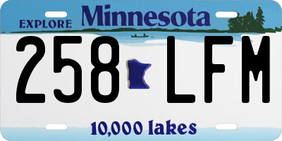 MN license plate 258LFM