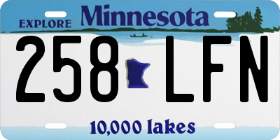 MN license plate 258LFN