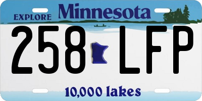 MN license plate 258LFP