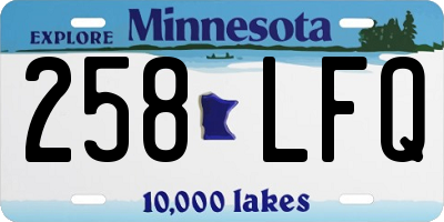 MN license plate 258LFQ