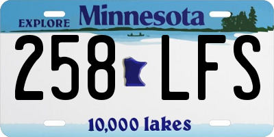 MN license plate 258LFS