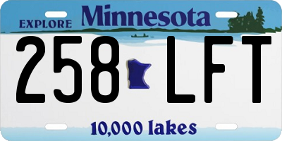 MN license plate 258LFT