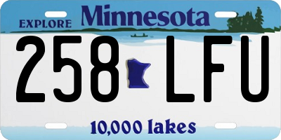 MN license plate 258LFU