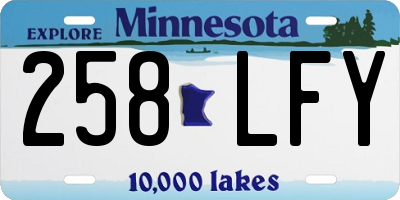 MN license plate 258LFY