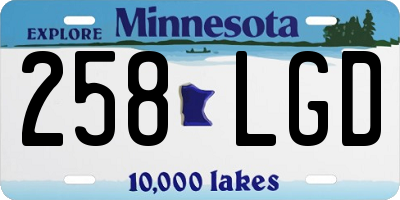MN license plate 258LGD