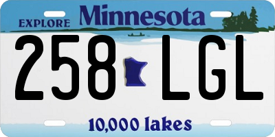 MN license plate 258LGL