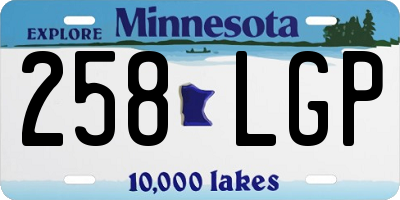 MN license plate 258LGP