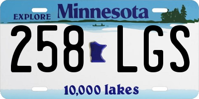 MN license plate 258LGS