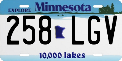 MN license plate 258LGV