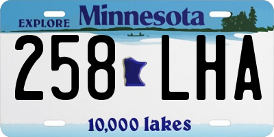 MN license plate 258LHA