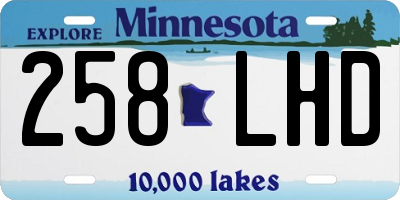 MN license plate 258LHD